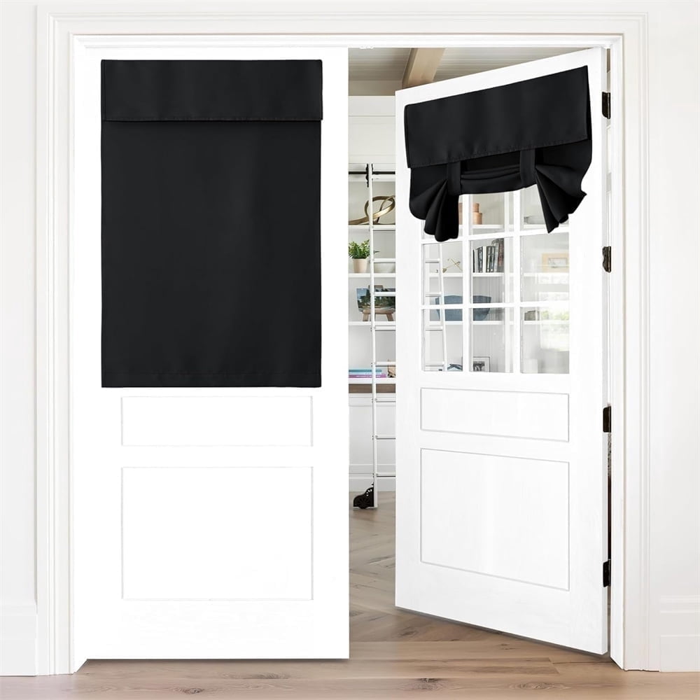 1 Pcs Room Window Shade,French Blackout Door Curtain,Half Window Darkening Blinds,Thermal Insulated Kitchen Curtain,Self Adhesive Privacy Panel,for Patio Doorway,26 X 40 Inch,Beige