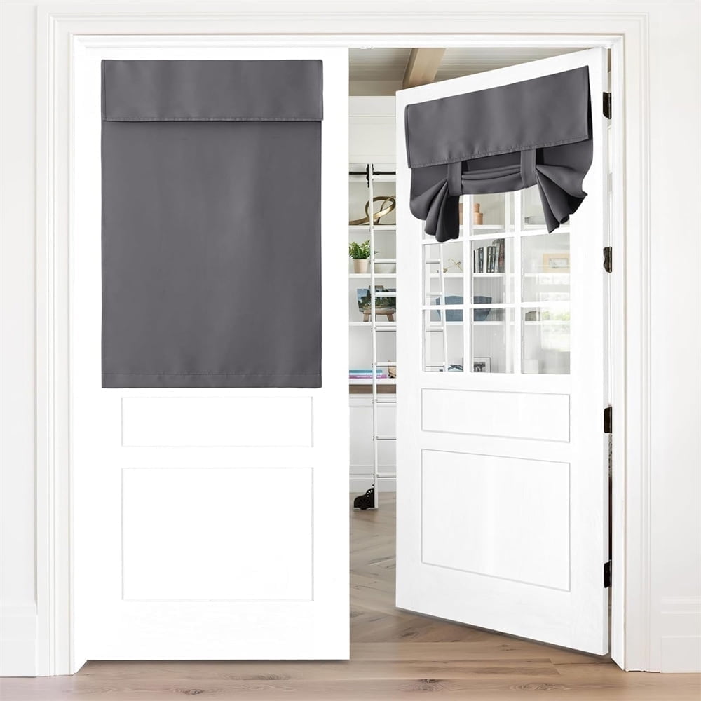 1 Pcs Room Window Shade,French Blackout Door Curtain,Half Window Darkening Blinds,Thermal Insulated Kitchen Curtain,Self Adhesive Privacy Panel,for Patio Doorway,26 X 40 Inch,Beige