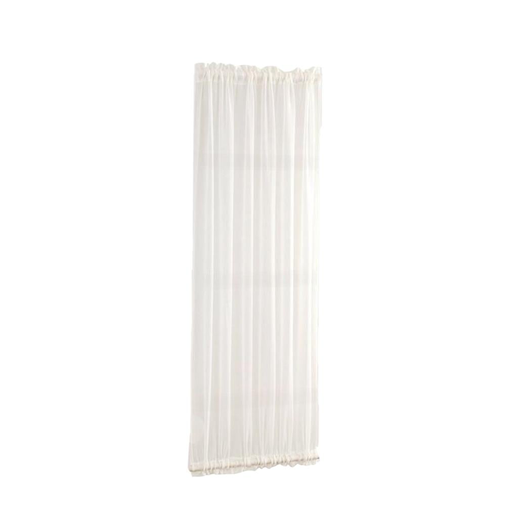 2pcs White French Door Curtains Curtain Panel 25x72'' / 64x183cm