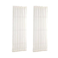 2pcs White French Door Curtains Curtain Panel 25x72'' / 64x183cm
