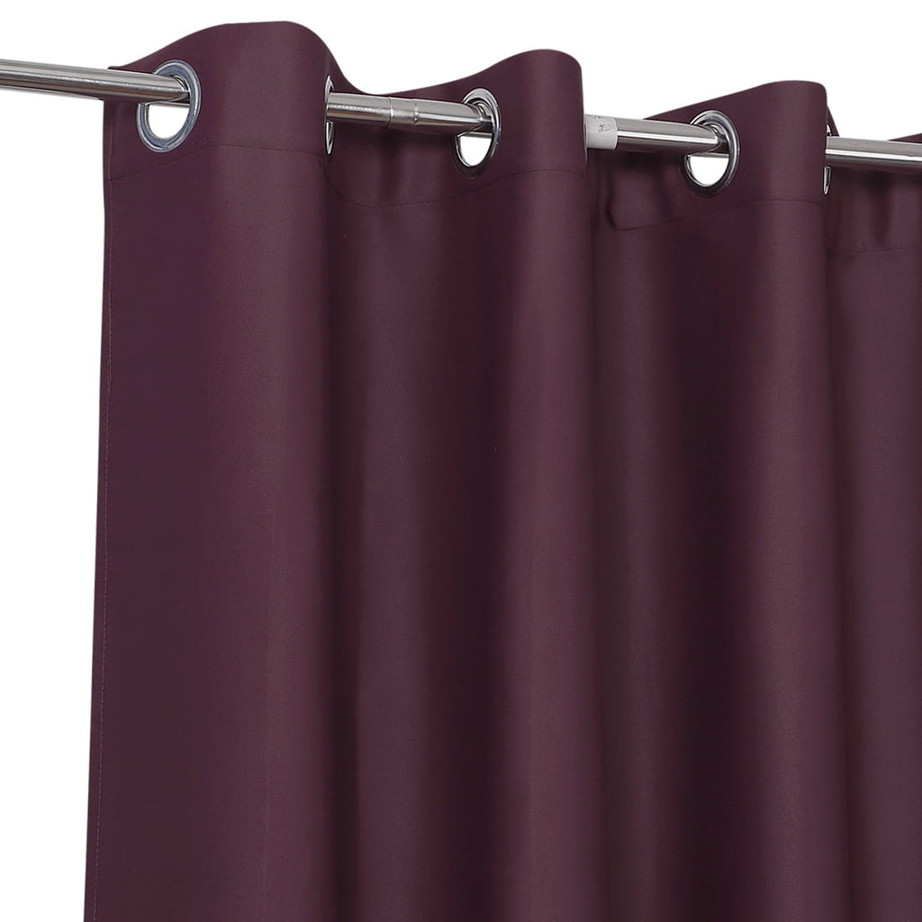 PiccoCasa Polyester Blackout Curtain Panel Set of 2, Burgundy 29 x 18 Inch