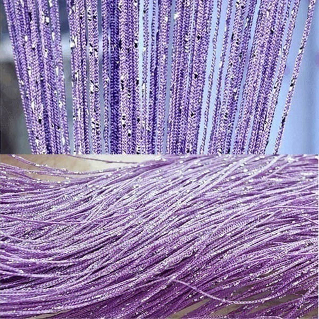 200cm*100cm Fly Screen Fringe Tassel Curtain String Sparkle Curtains Room Divider Door Window Decor