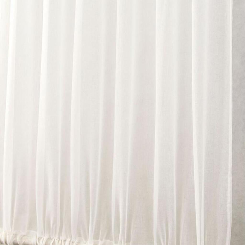2pcs White French Door Curtains Curtain Panel 25x72'' / 64x183cm