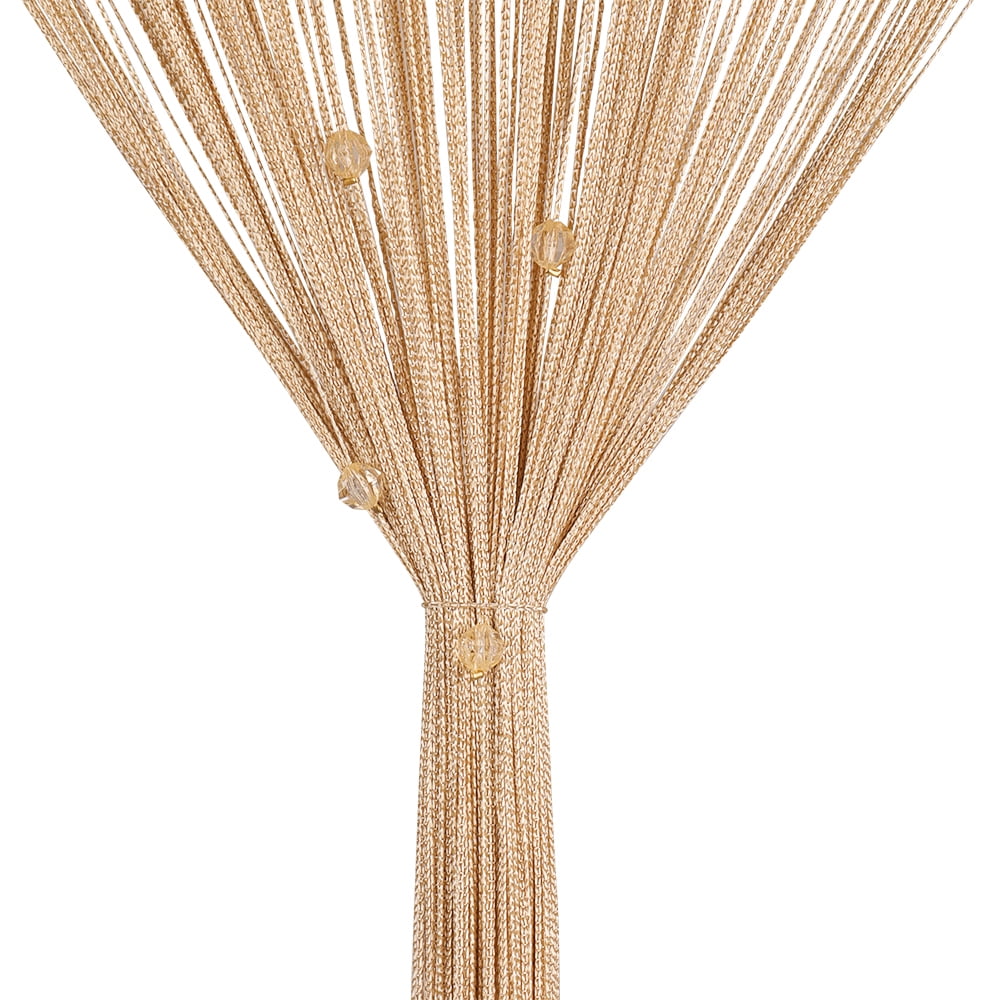 ANMINY Crystal Beads Door Curtain Room Divider Curtains String Tassel Room Decor for Window Door Wall Screen, Champagne