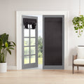 Eclipse Braylon Solid Blackout French Door Panel, 40 in Long x 26 in Wide, Door Curtain, Black