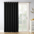 Sun Zero Conrad Extra-Wide Blackout Sliding Patio Door Curtain Panel, 100"X84", Gray