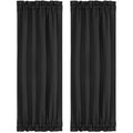 Unique Bargains 2-Pack French Door Curtains Panels Khaki 25" x 40"