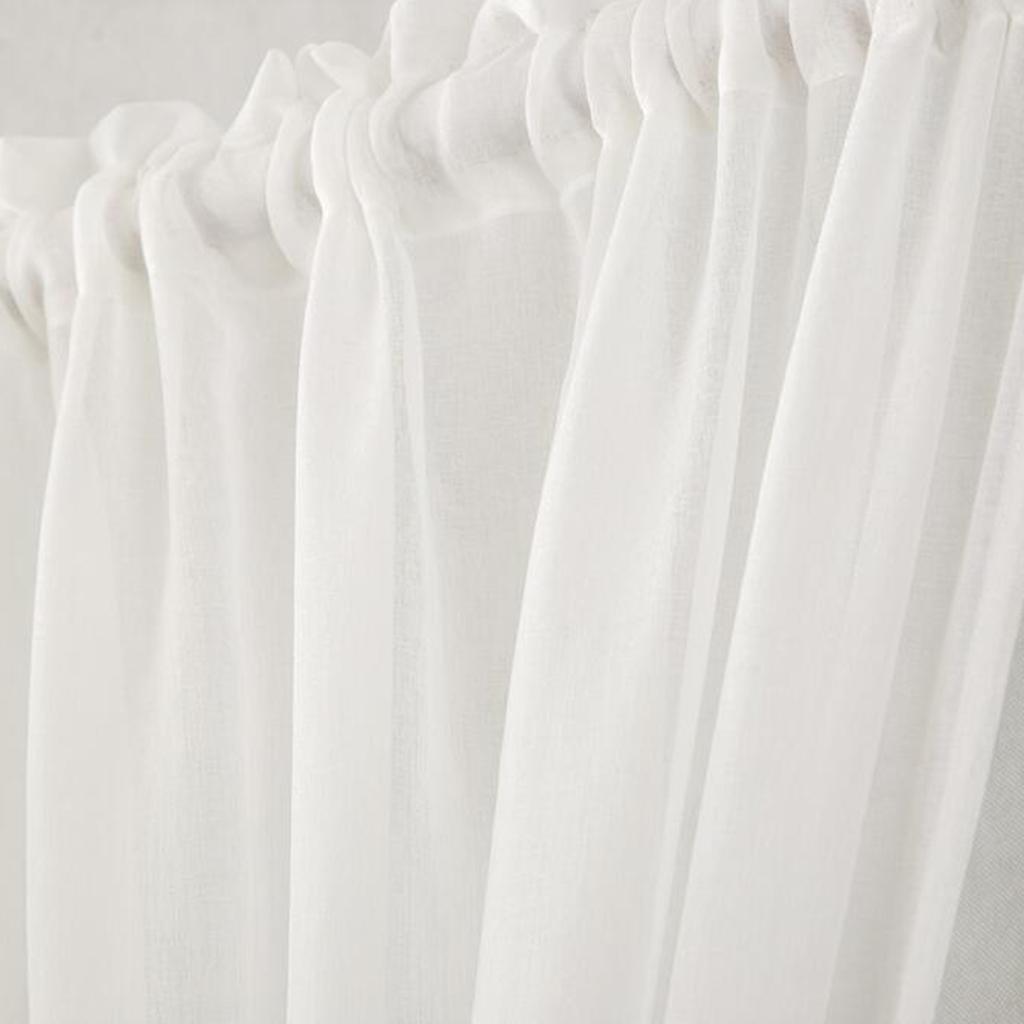 2pcs White French Door Curtains Curtain Panel 25x72'' / 64x183cm
