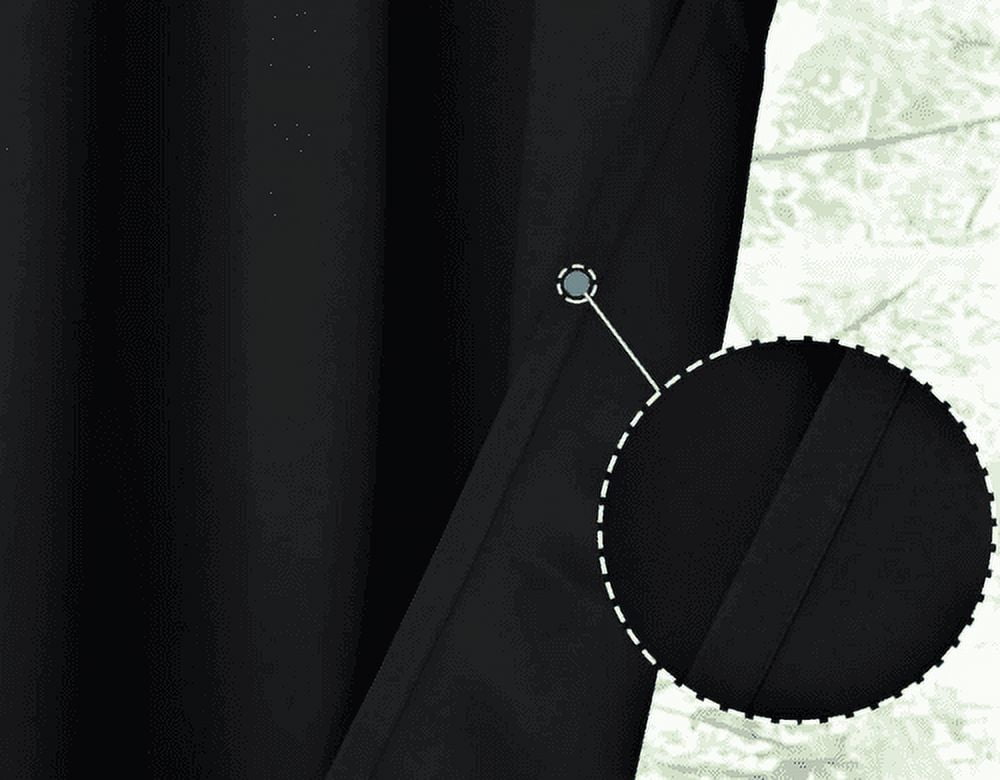 Blackout Curtain for Doorways and Closets K68 BLACK Color Window Thermal Insulated Top Grommets for Bedroom 37" X 84"