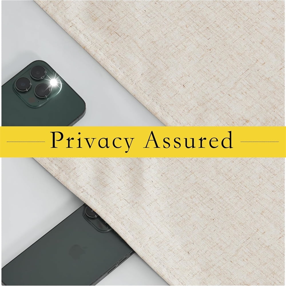 1 Pcs Room Window Shade,French Blackout Door Curtain,Half Window Darkening Blinds,Thermal Insulated Kitchen Curtain,Self Adhesive Privacy Panel,for Patio Doorway,26 X 40 Inch,Beige